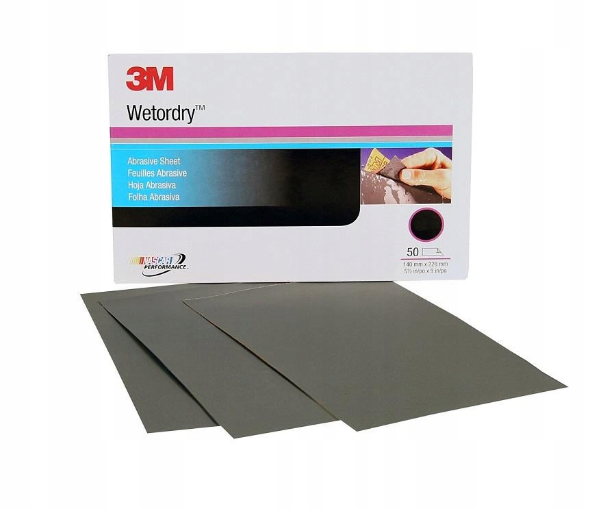 3M Papier ścierny P2500 Wetordry 02045 Wodoodporny Wodny 140mm x 228mm