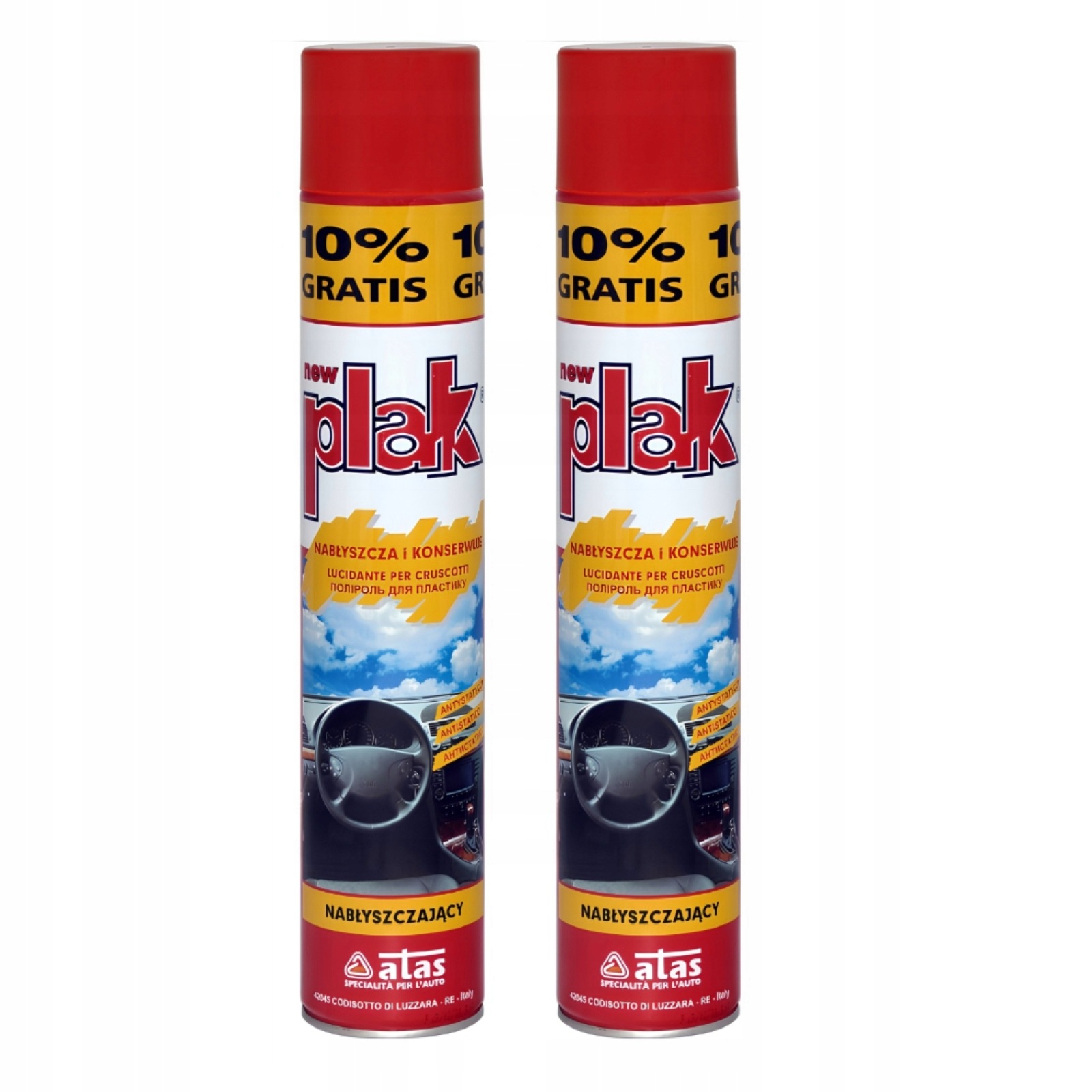 2 x Plak Środek Preparat Do Czyszczenia Kokpitu 750 ml Nabłyszczający