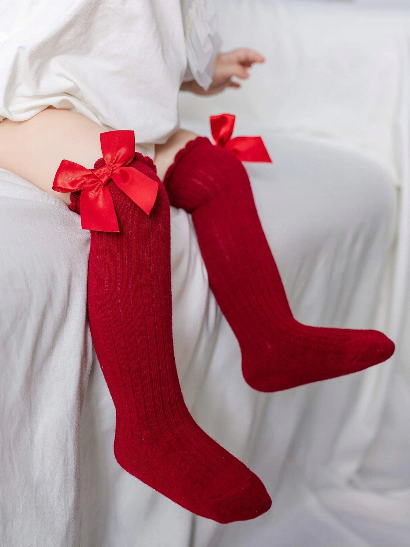 

Skarpetki Podkolanówki kokardka 12+