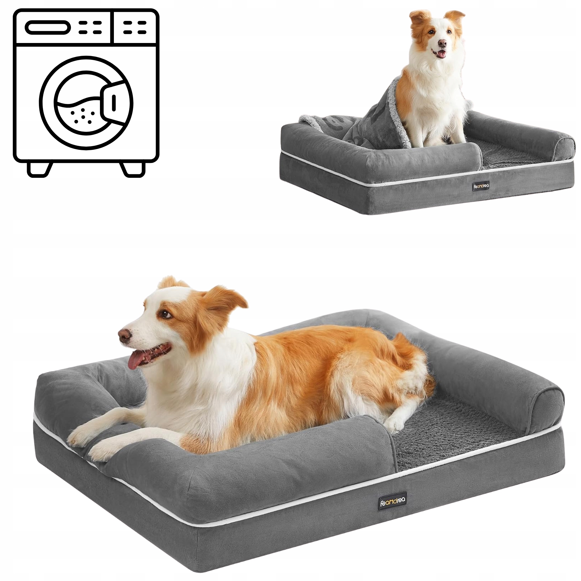 Legowisko dla psa duże ortopedyczne posłanie poduszka dla psa 71 cm x 91 cm