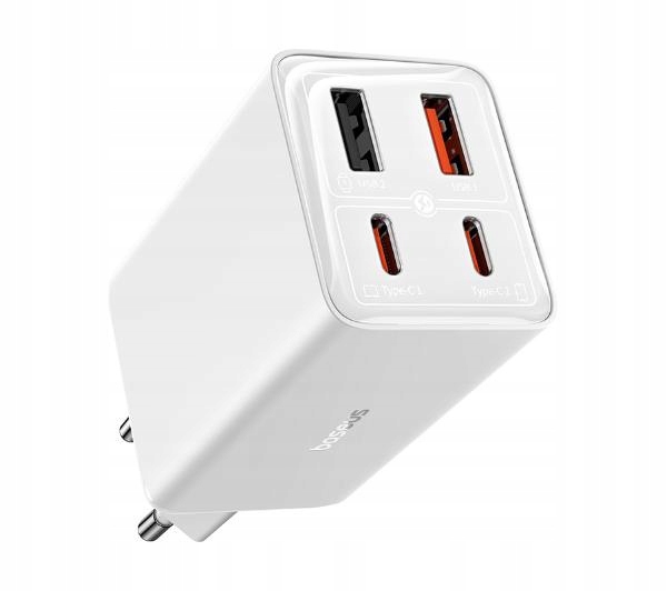 Ładowarka sieciowa uniwersalna Baseus GaN6 Pro 2x USB-C + 2xUSB 65W + KABEL Marka Baseus