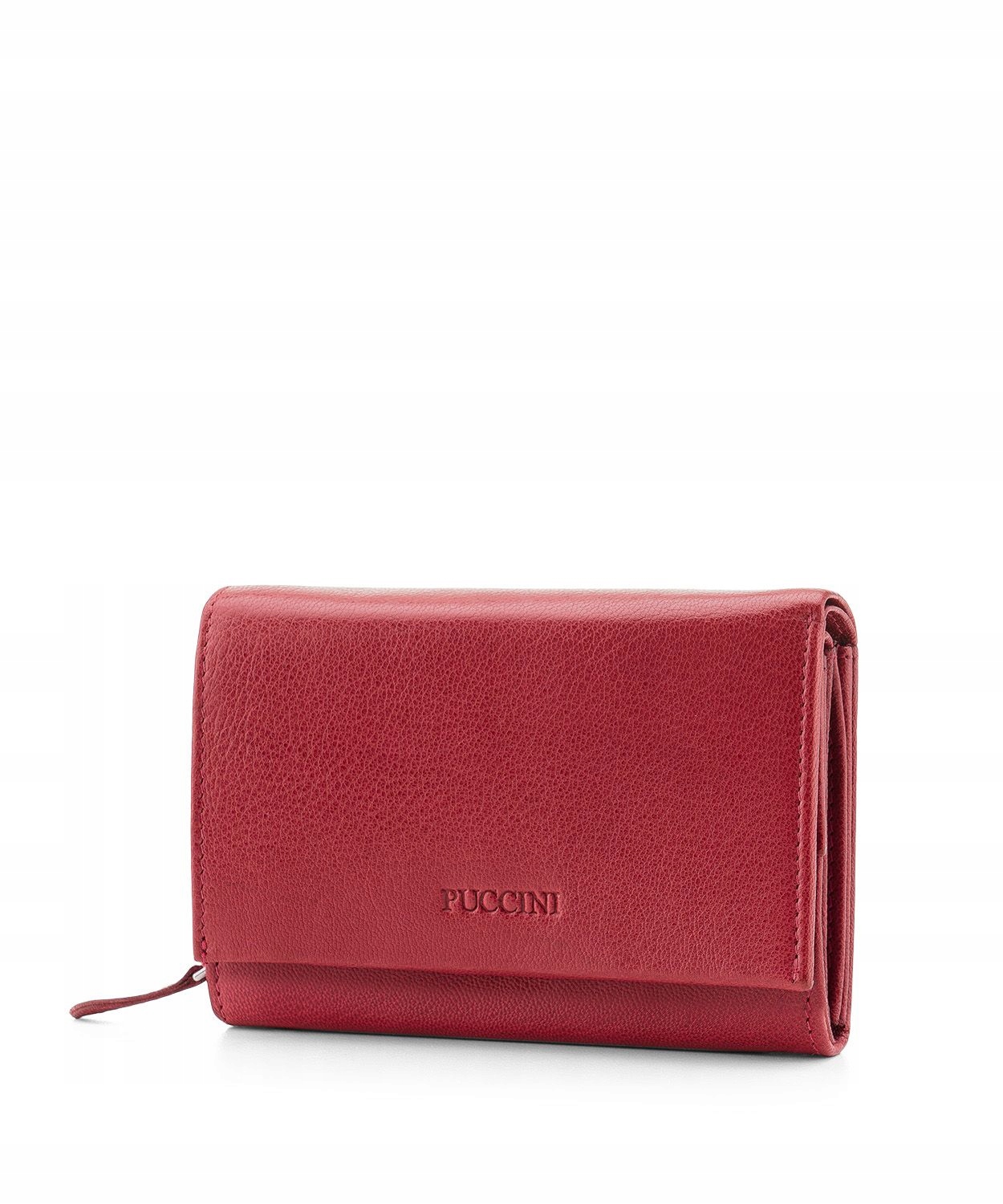 Portfel skórzany damski Puccini Como Collection CO1600-3 czerwony