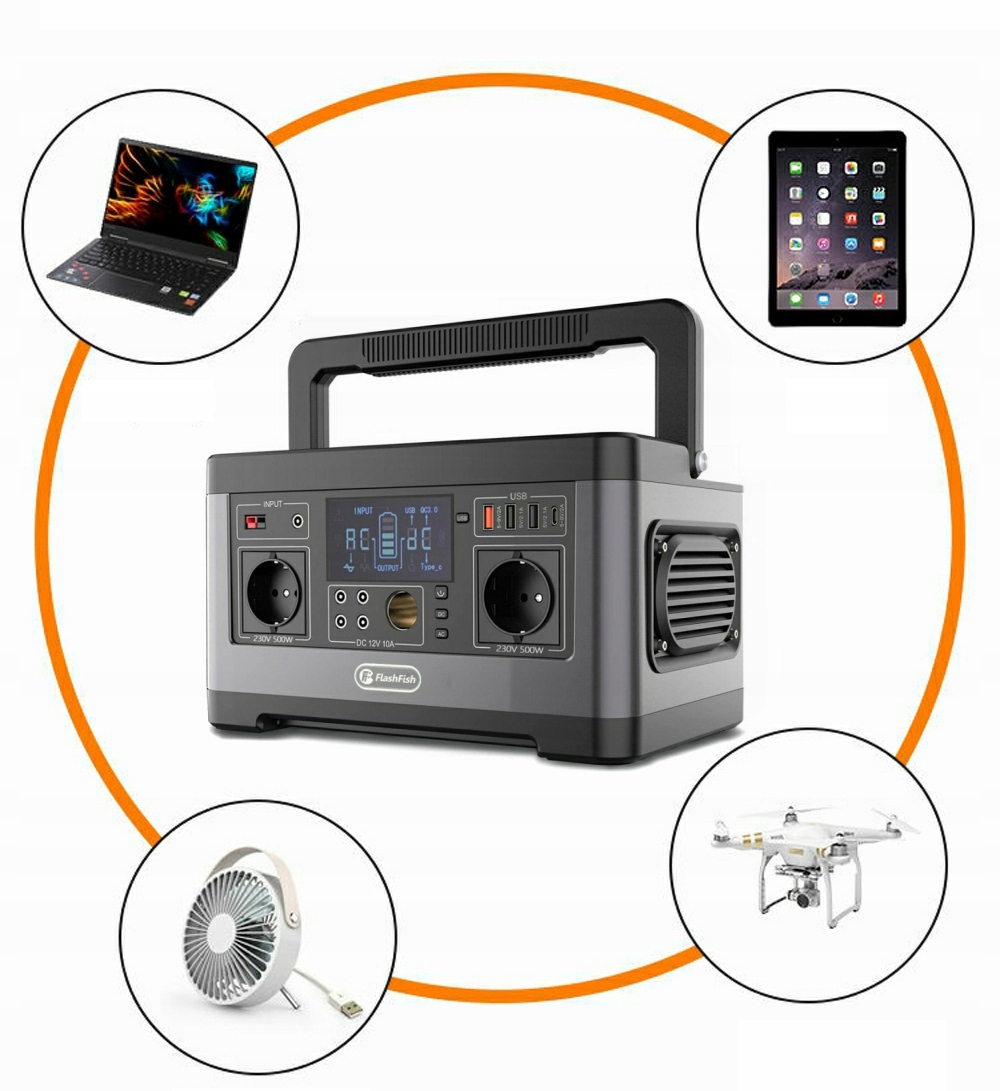 generator słoneczny FlashFish P63 520Wh+panel słon Marka bez marki