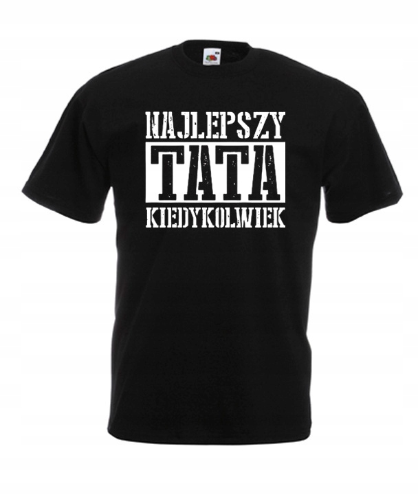

XL Koszulka Męska Dzień Ojca Tata Best Dad Wzór