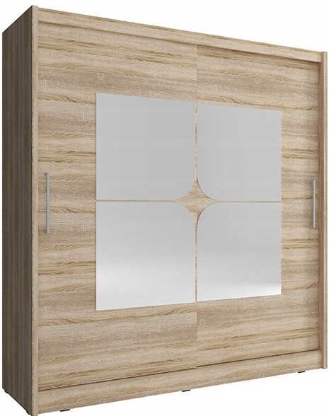 Szafa przesuwna 180 z lustrem 3 kolory MAJA VII Liczba drzwi szafa dwudrzwiowa