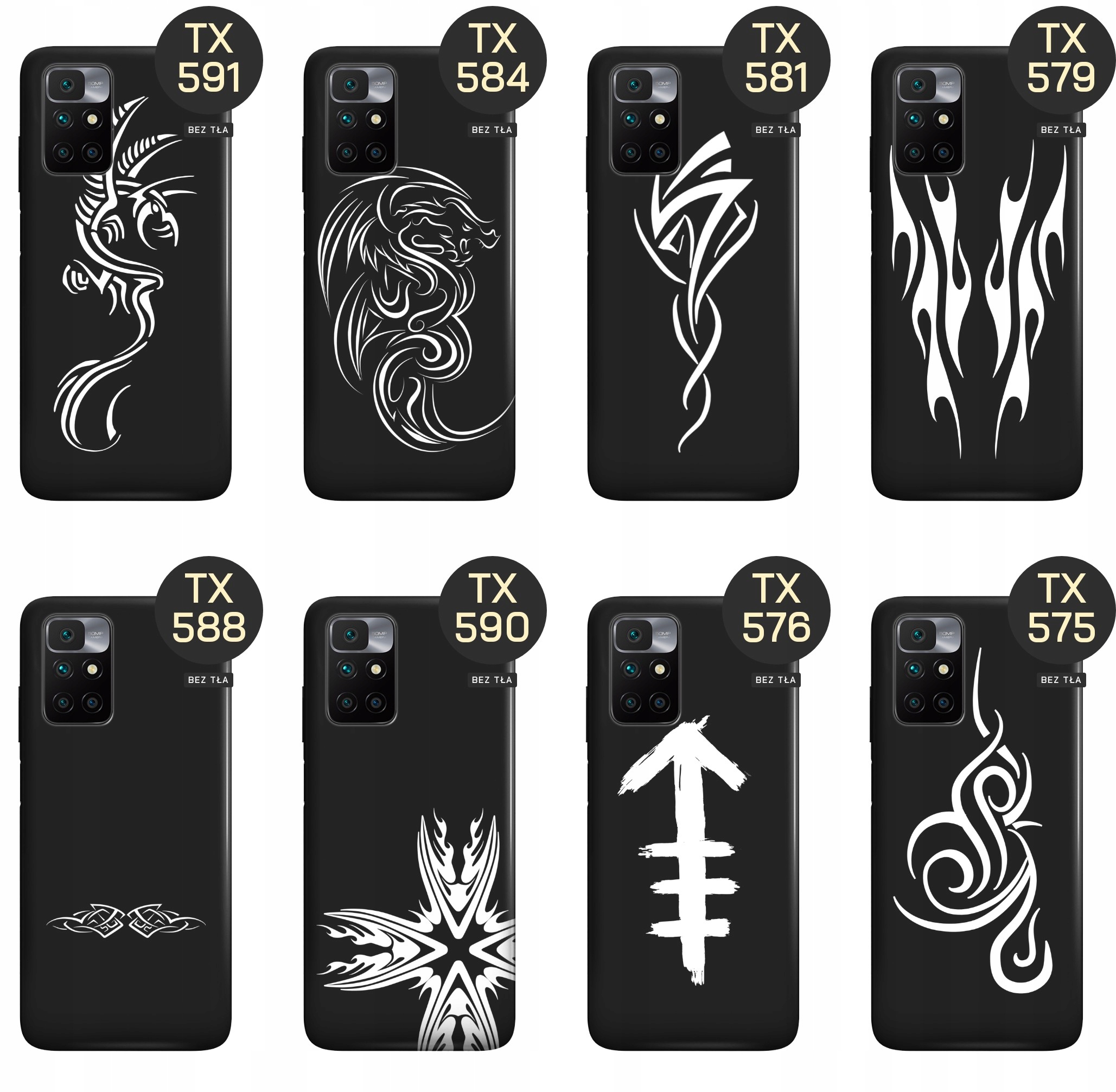 ETUI MATOWE DO XIAOMI REDMI 10 WZORY TRIBAL TATUAŻ DZIARY DZIARKI OBUDOWA Typ plecki