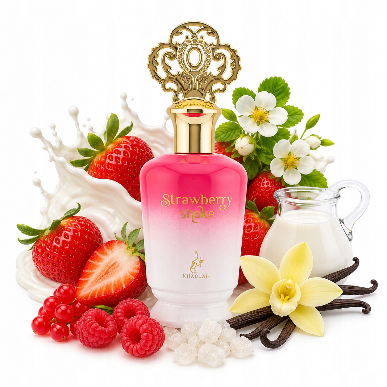 Oryginalne Perfumy Arabskie Khadlaj Strawberry Shake Edp+gratis!