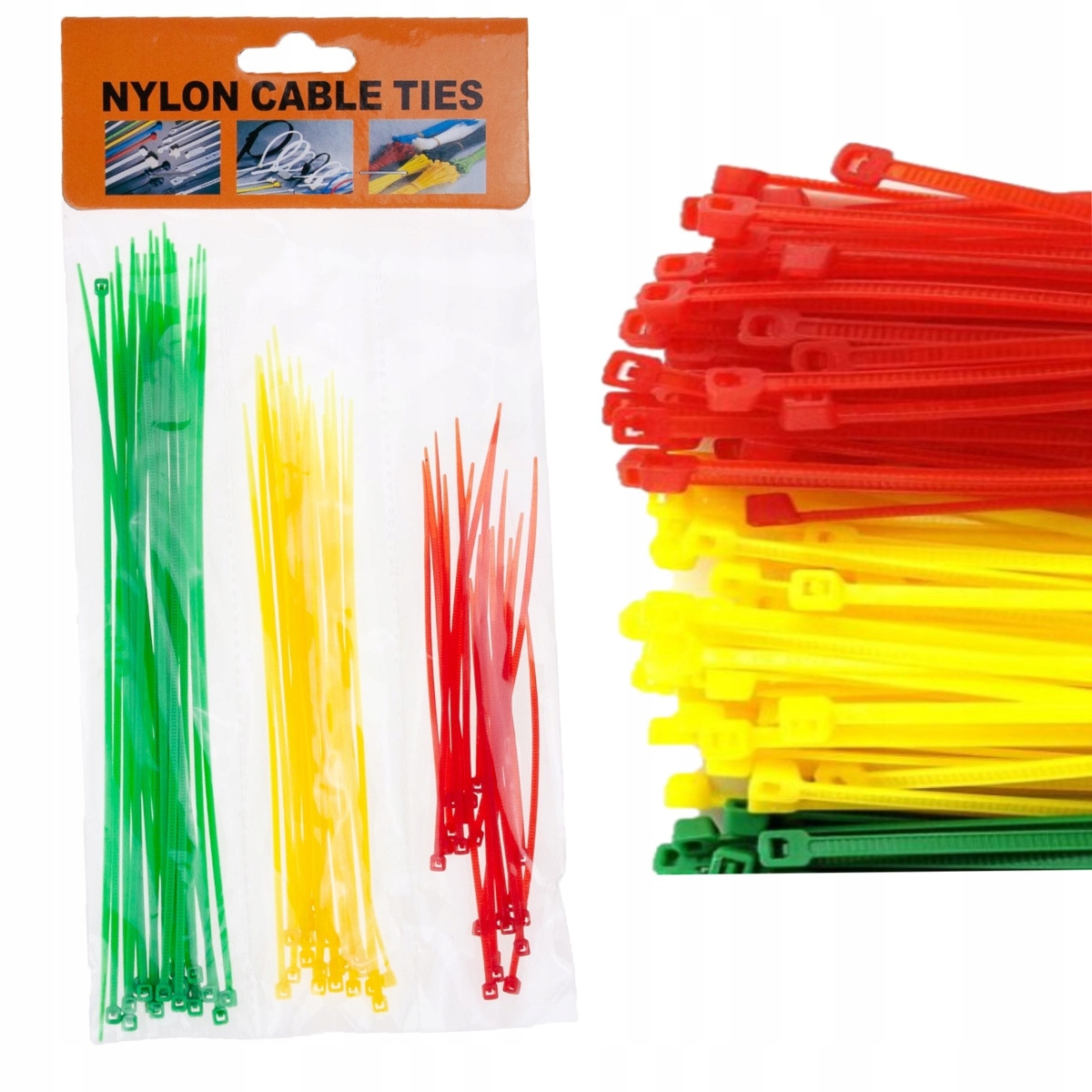 Opaski Zaciskowe Trytki Trytytki 3 Rozmiary Samozacickowe kolorwy Zestaw