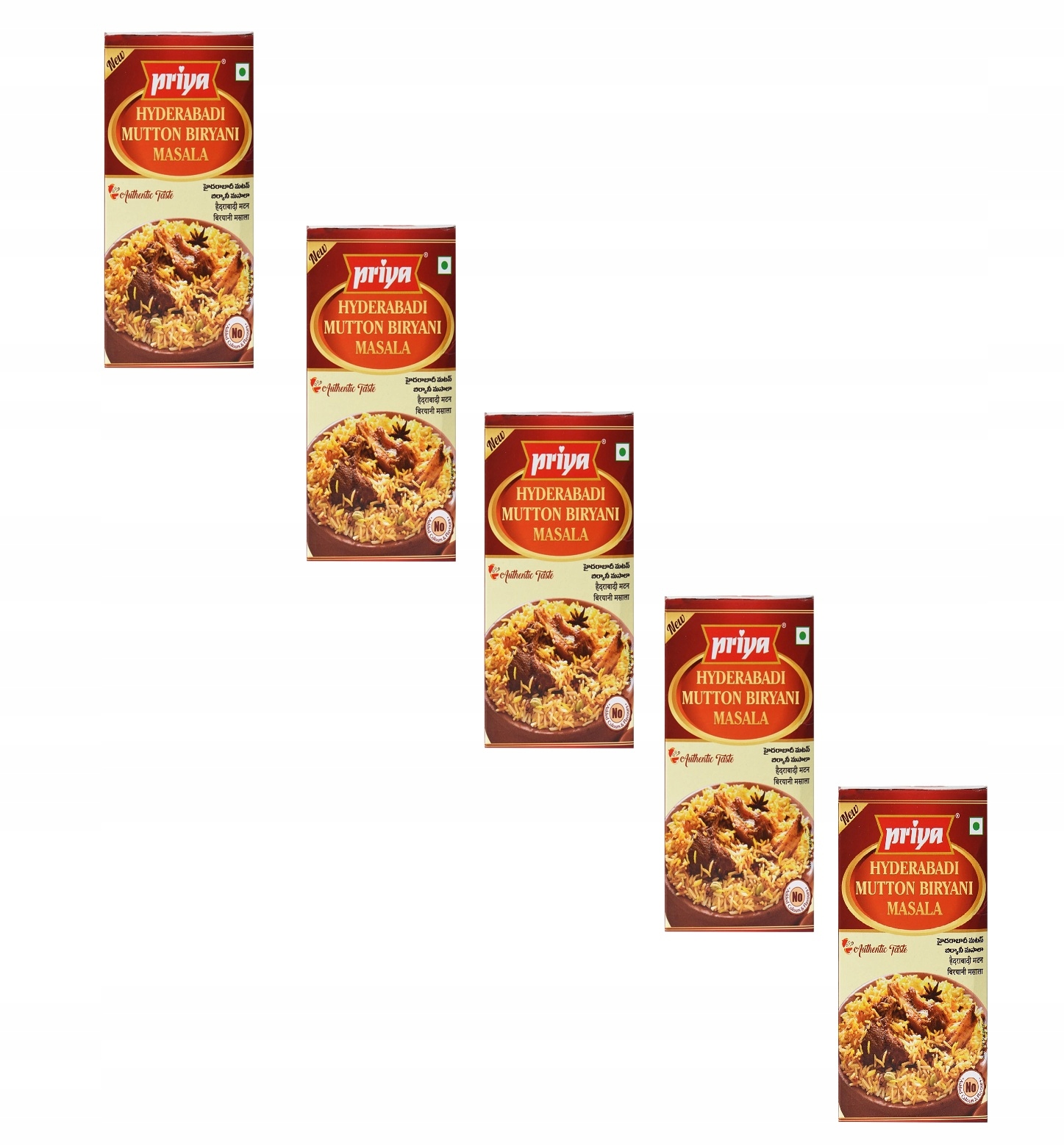 Levně Priya Hyderabadi Mutton Biryani Masala (balíček 5 x 50 g)