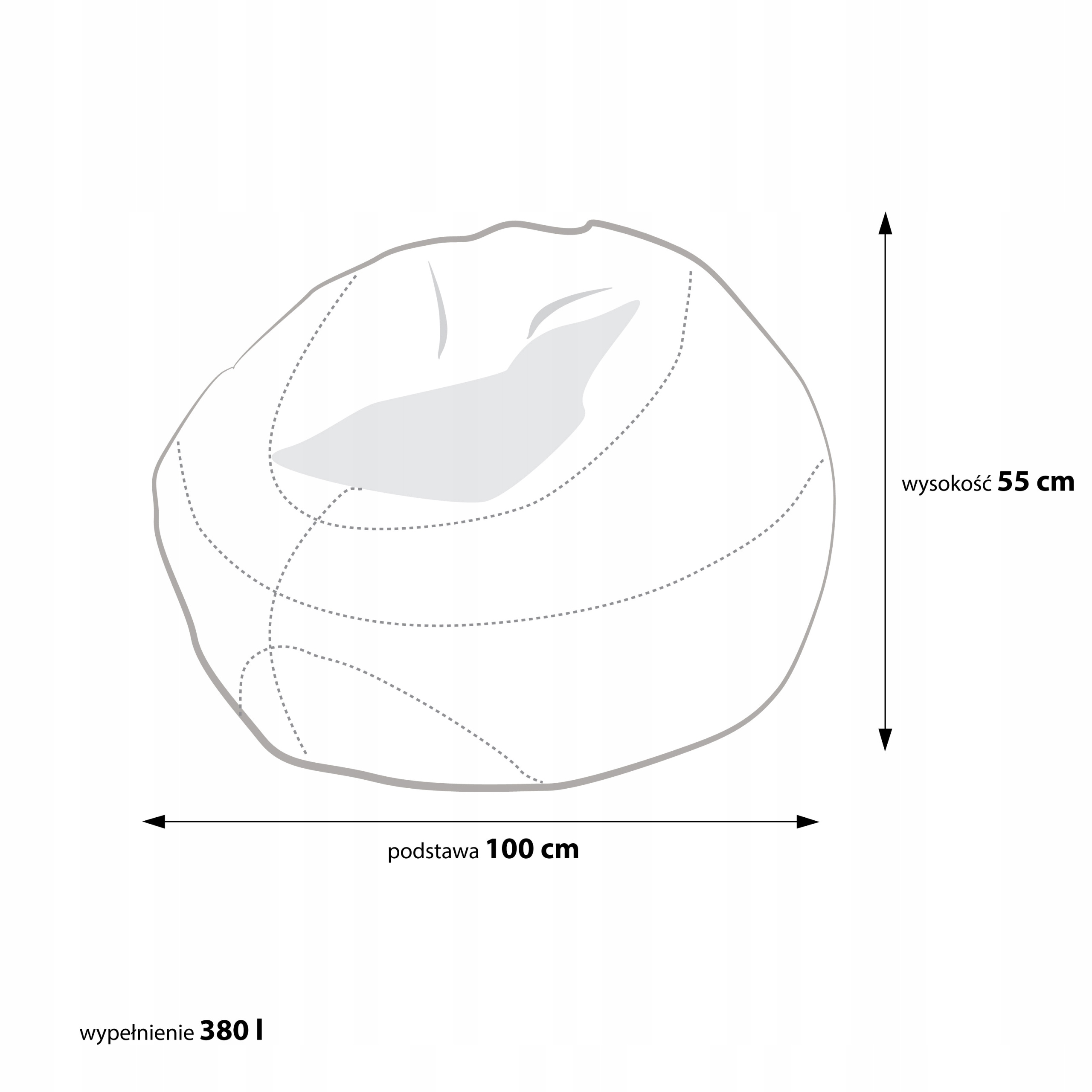 Duża Pufa Piłka Koszykowa Ekoskóra Dolaro E4 Typ worek