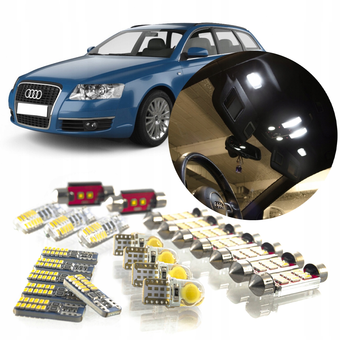 Audi A6 C6 Avant Sada Led Osvětlení Interiéru! Vip