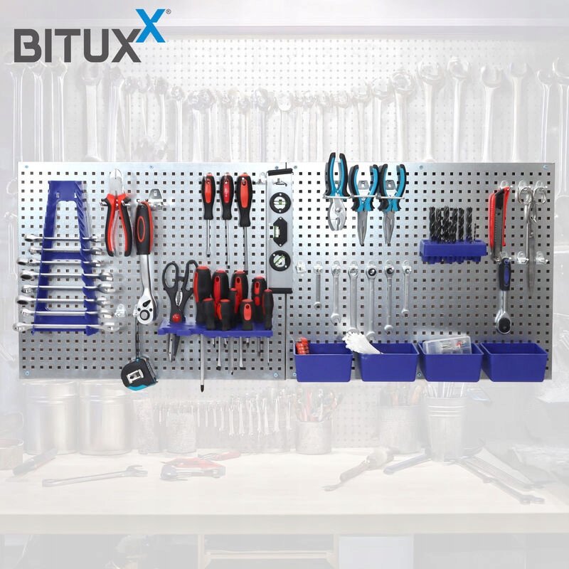 ŚCIANKA TABLICA NA NARZĘDZIA KLUCZE MODUŁOWA 32 UCHWYTY HACZYKI Wysokość produktu 45 cm