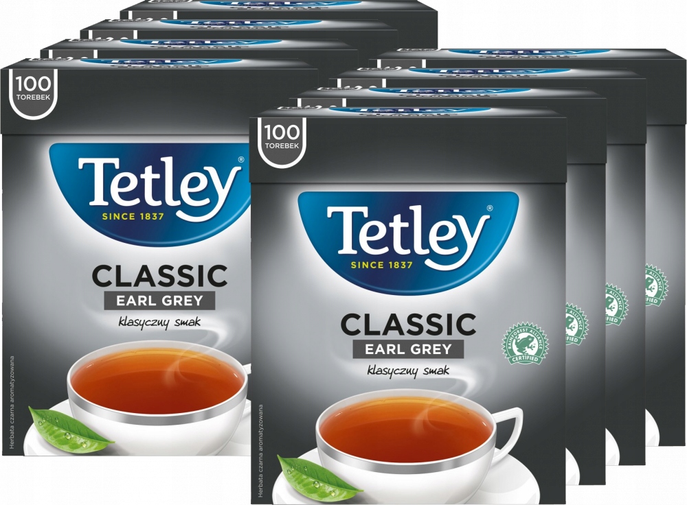 Herbata Earl Grey w torebkach Tetley Classic, 100 sztuk x 1.5g x8