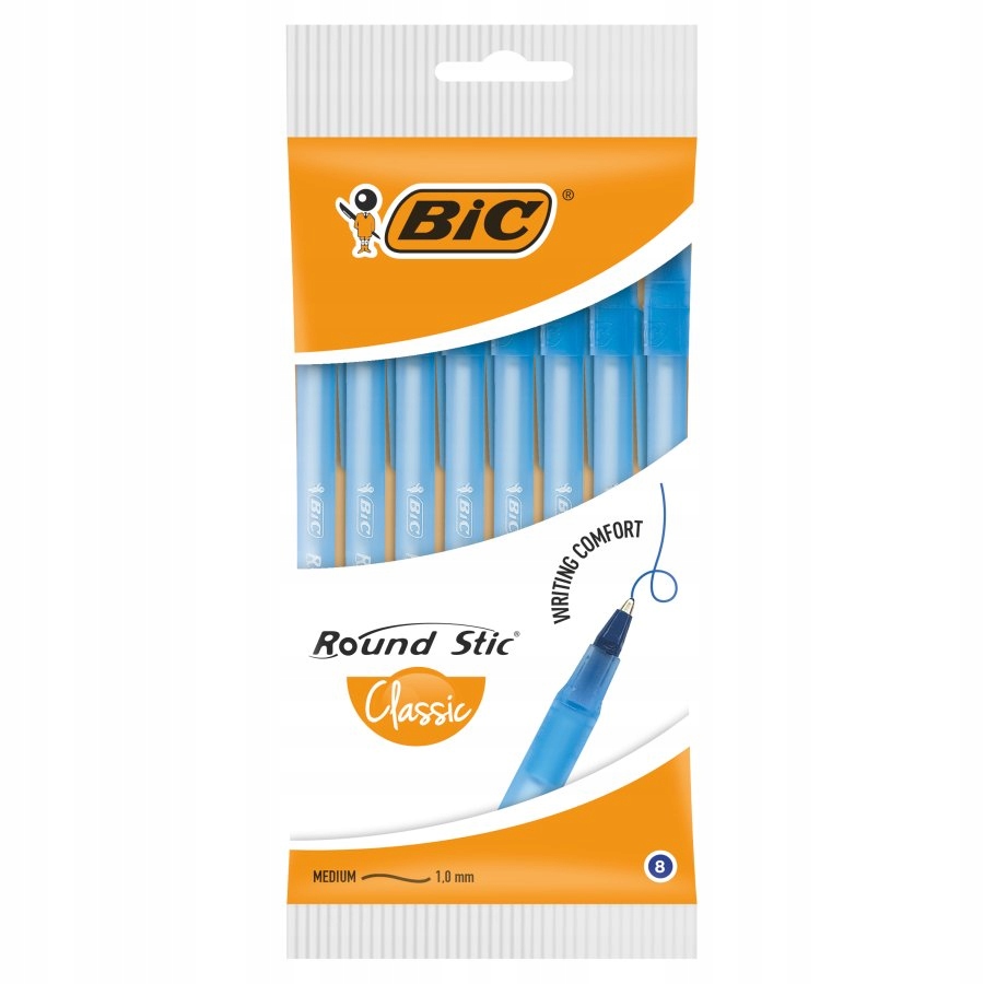 

Długopis Bic Round Stick M 8PCS Niebieski
