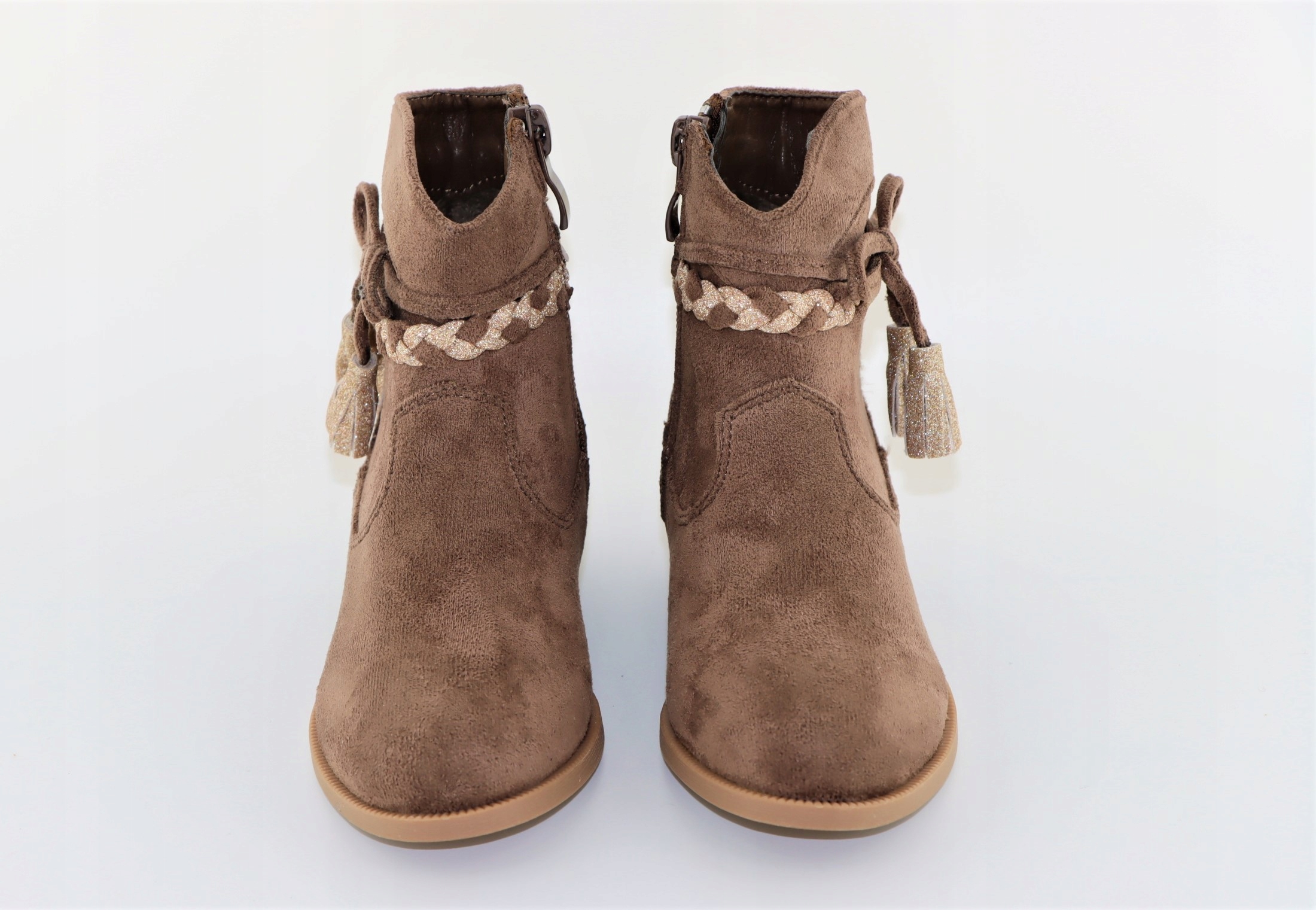 BOTKI DZIEWCZĘCE lekkie buty na jesień suwak r.25 Kod producenta 55-111M