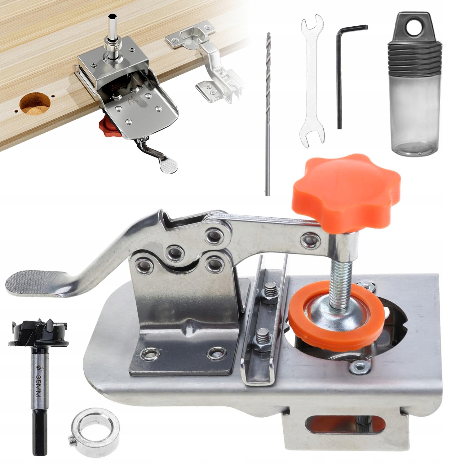 35 MM Vrtací Šablona Pro Dveře Skříní S Omezovačem Hloubky