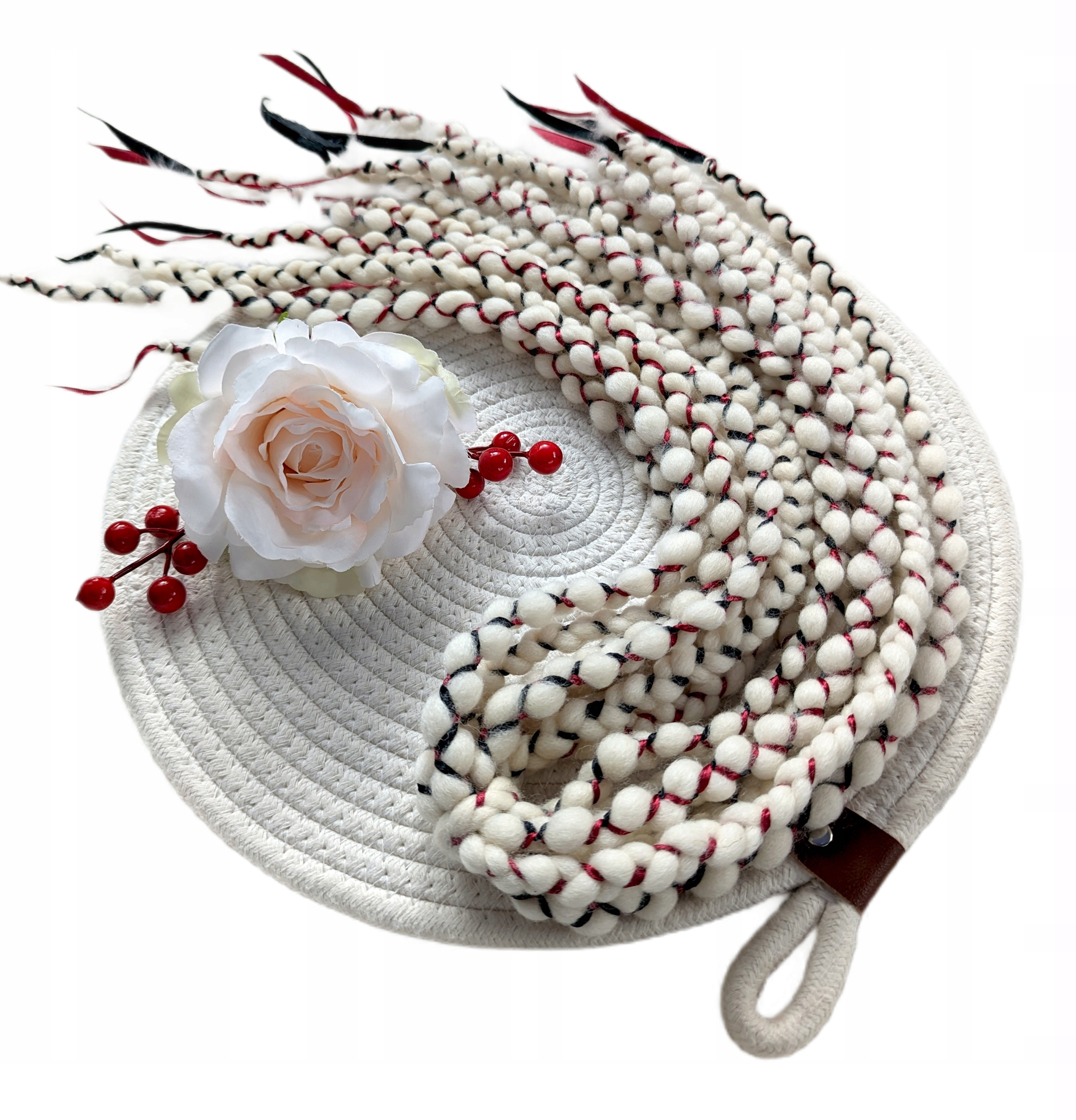 Vlněné copánky Opakovaně Použitelné, světle blond, Krémová Růže, 40 kusů