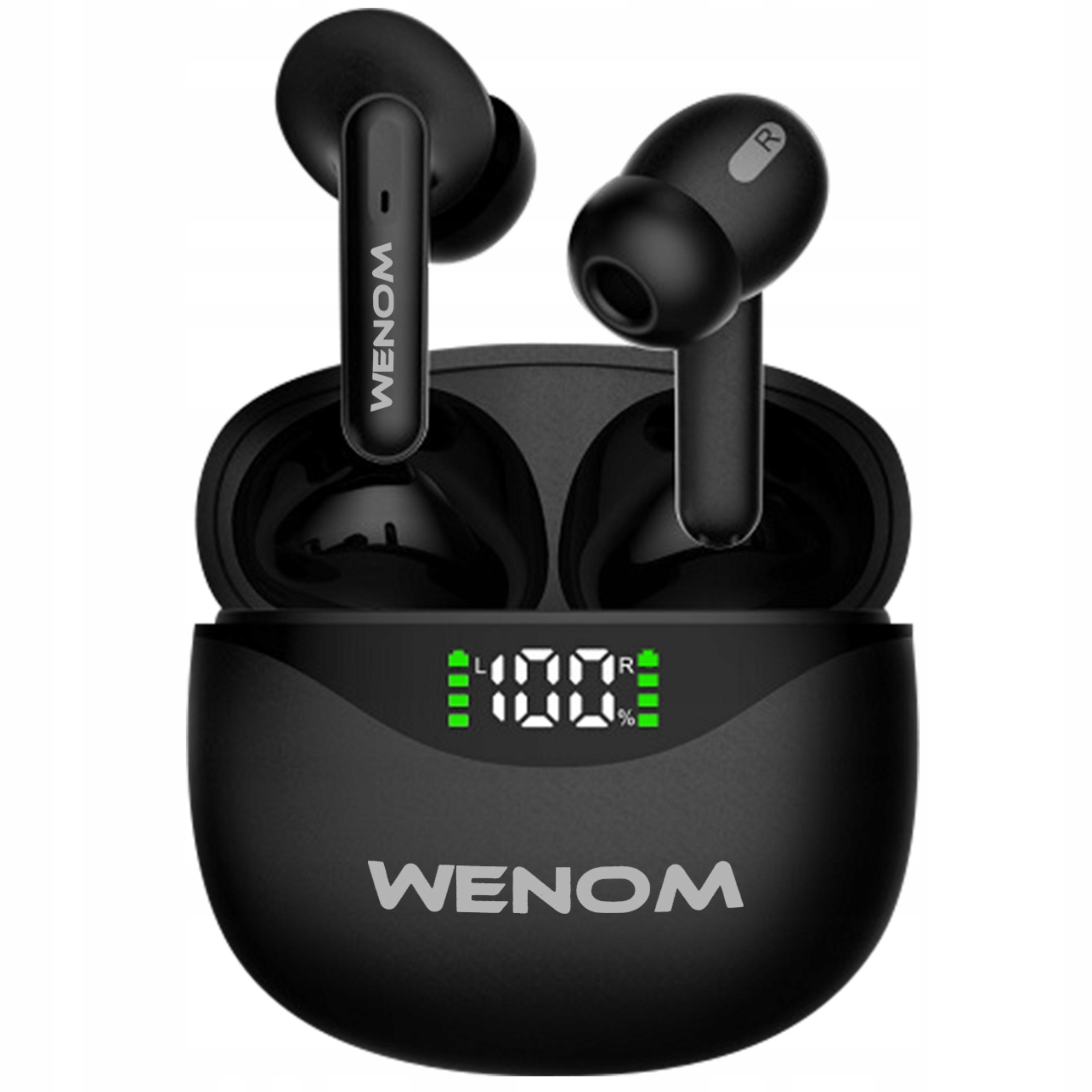 Słuchawki Bezprzewodowe dokanałowe Wenom Enc Bluetooth 5.3 Dwa Mikrofony