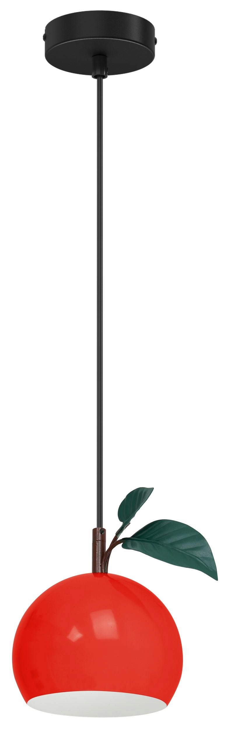 Závěsná stropní lampa Apple Černá Červená 1xE27 dětská moderní