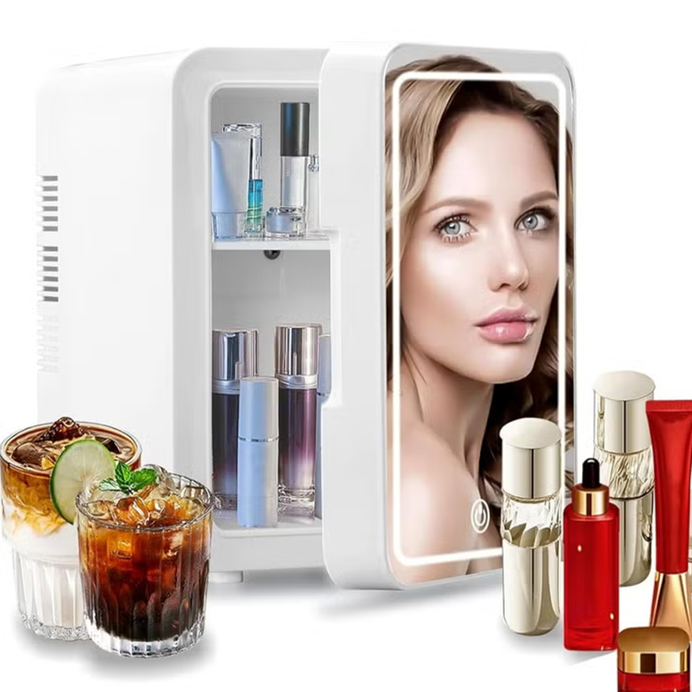Mini Chladnička Na Kosmetiku Přenosná Automobilová 4L Zrcátko Hřeje A Chladí