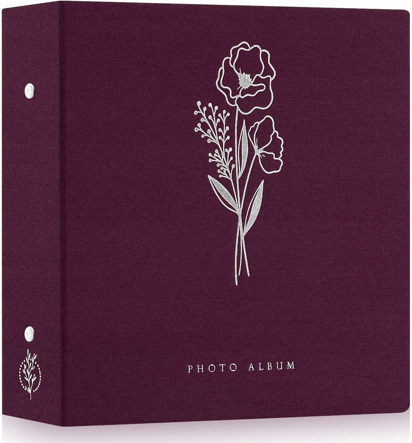 ALBUM FOTOGRAFICZNY NA ZDJĘCIA LNIANY 1000 KIESZENI 11,5x15 cm FIOLETOWY XL