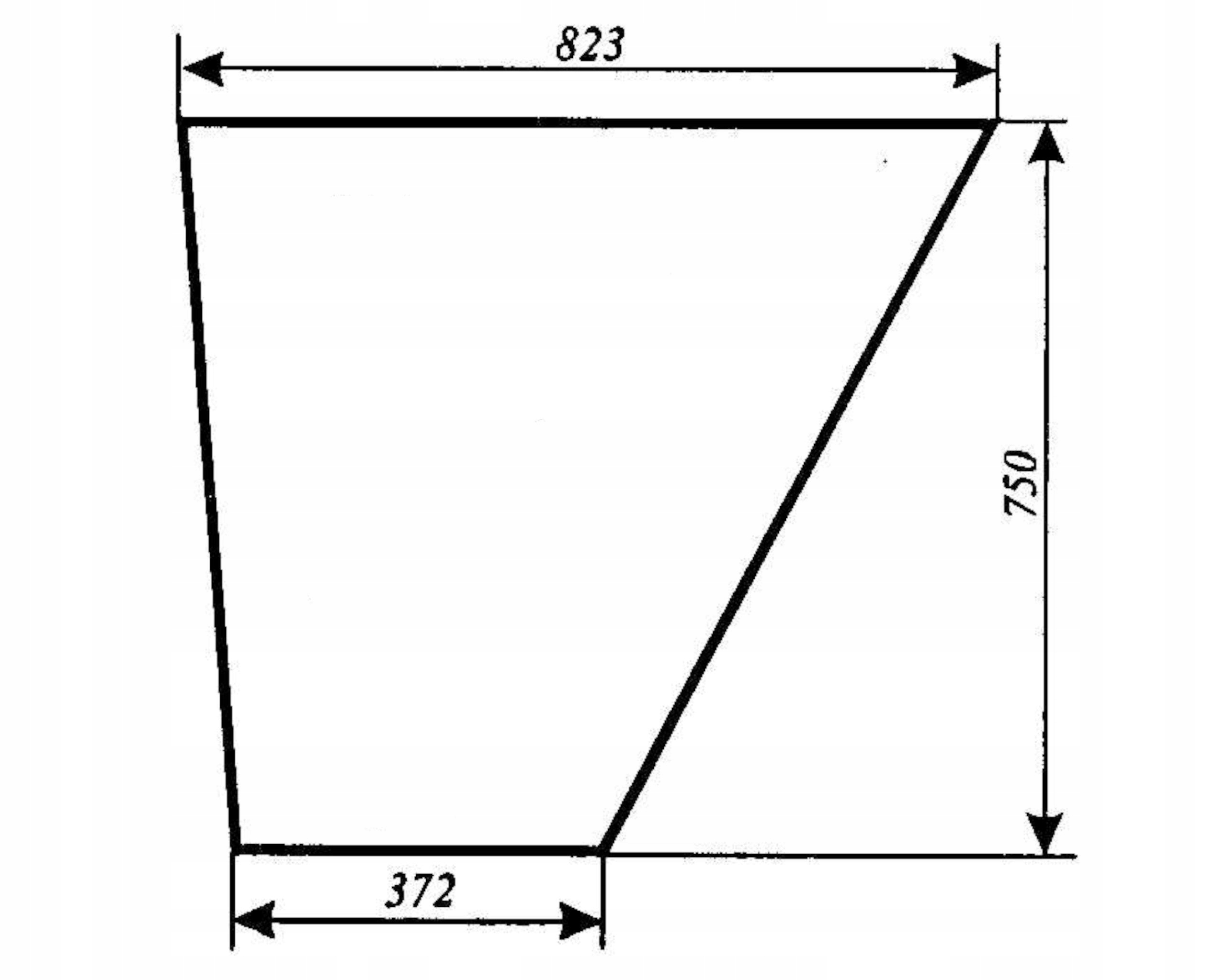 sklo Massey Ferguson 2000 dveře dolů 3052598M1