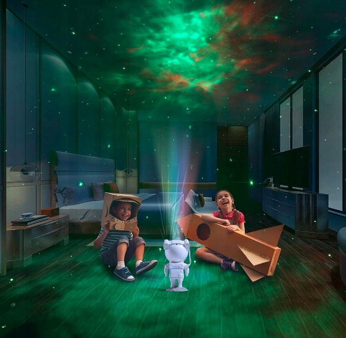 PROJEKTOR GWIAZD ASTRONAUTA STOJĄCY LAMPKA NOCNA RZUTNIK KOSMOS Z PILOTEM Płeć unisex