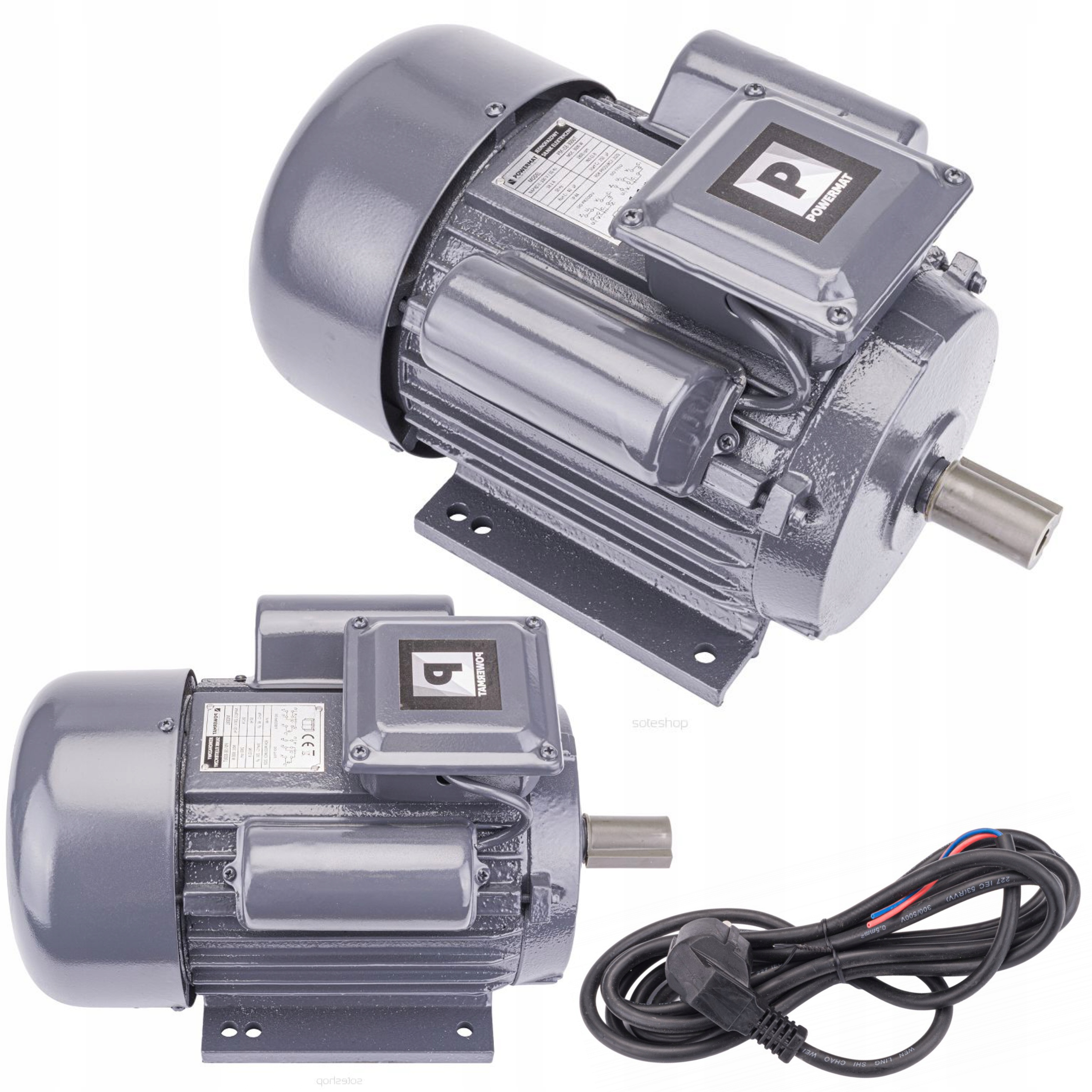 POWERMAT SILNIK ELEKTRYCZNY JEDNOFAZOWY 3KW 2800RPM 230V PM-JSE-3000T Obroty 2800 RPM