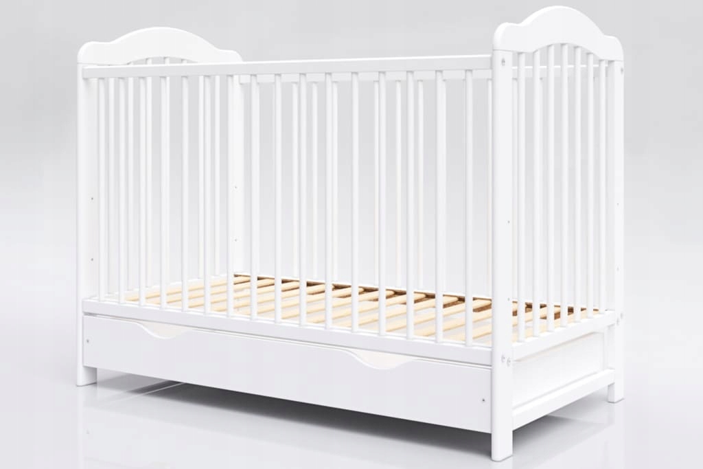 kojenecké Alek s šuplíkem, bílá, 120x60, kousátka, norma Eu