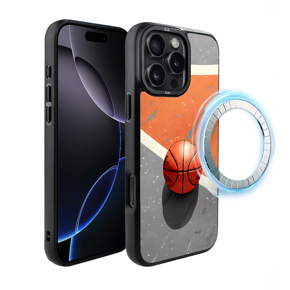 Pouzdro pro iPhone 16 Pro Ibizu DropGuard Matt s MagSafe, Basketbal