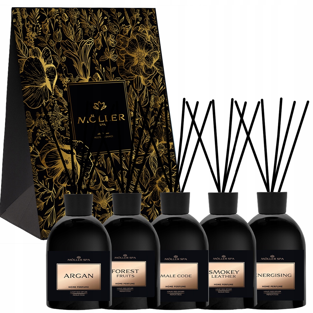 Levně Pánská sada dárkových košů vůně do domu Tyčinky 5 ks