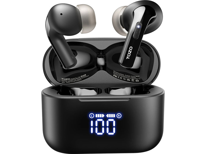 Słuchawki dokanałowe Tozo Tonal Pods Wodoodporne Czarny