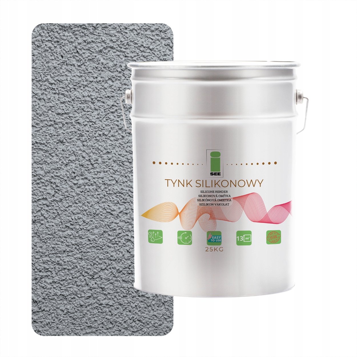 Silikónová Fasádna Omietka Šedá 1.5 MM Paropriepustná 25 Kg