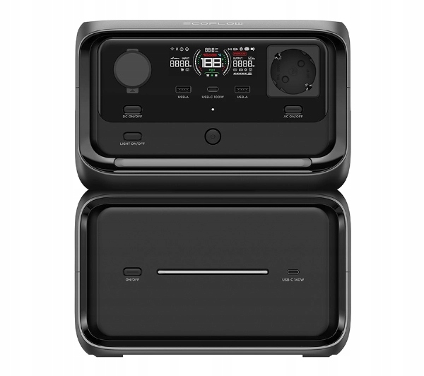 Stacja zasilania Bank Energii EcoFlow River 3 Max Plus 858 Wh 1200W Czarna