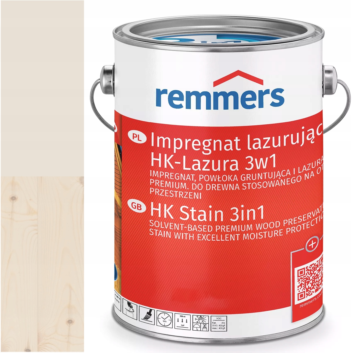 Remmers HK-Lasur Ochranná lazúra na drevo Ral 9001 Biela Krémová 5L