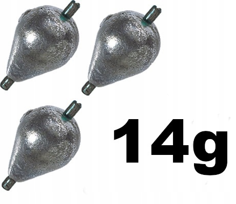14g Ciężarki Łezka Oliwka Przelotowa Z Igielitem Jaxon