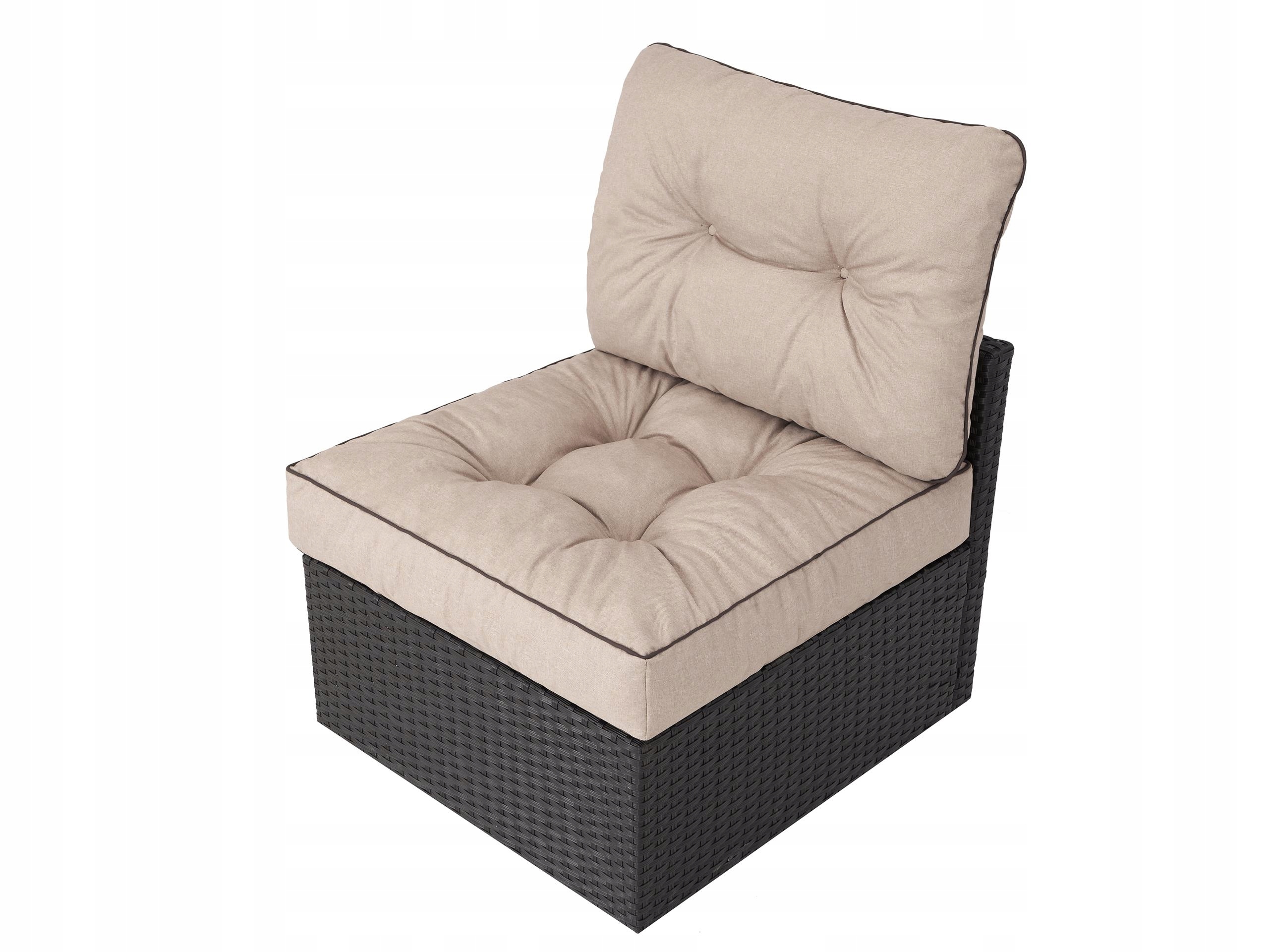 Polštář na ratanový zahradní nábytek, křeslo typu technorattan 60x60x40