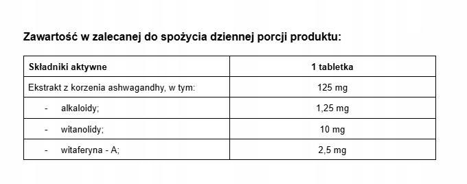 Intenson, Ashwagandha, 60 tabletek KRÓTKA DATA: 2026.2.28 EAN (GTIN) 5905454132749