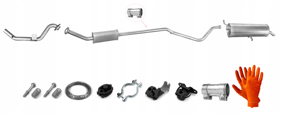 Peugeot 307 1.6i 16V 81 kW (2001-9/2004) Hatchback Výfukový Systém