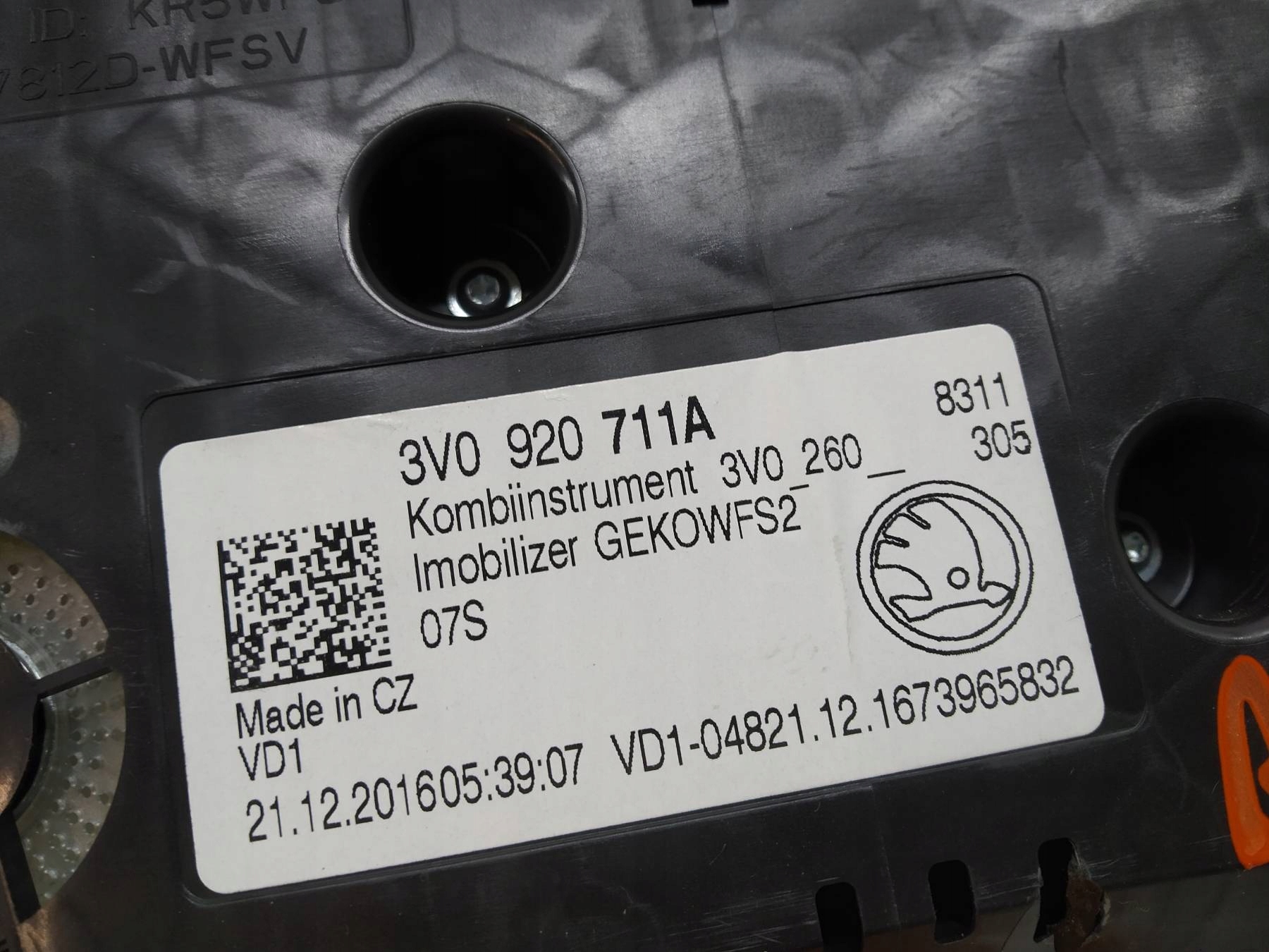 dials EU 3V0920711A Skoda Superb III (2015-2024)