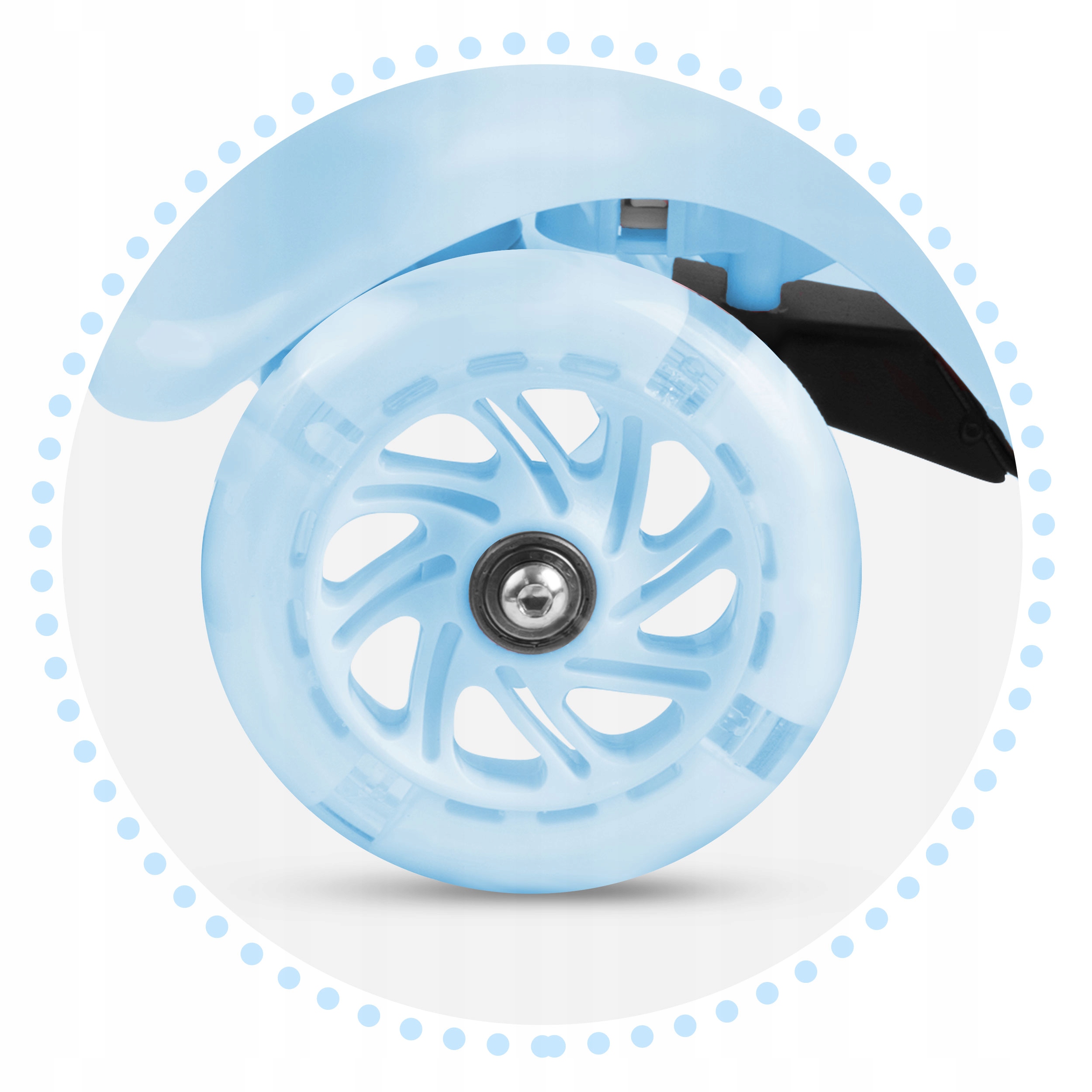 HULAJNOGA DLA DZIECI TRÓJKOŁOWA LED RICOKIDS Hamulec tak