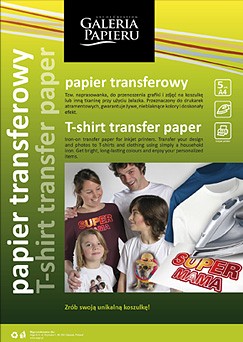 

Papier transferowy do nadruku jasne tkaniny A4 5a