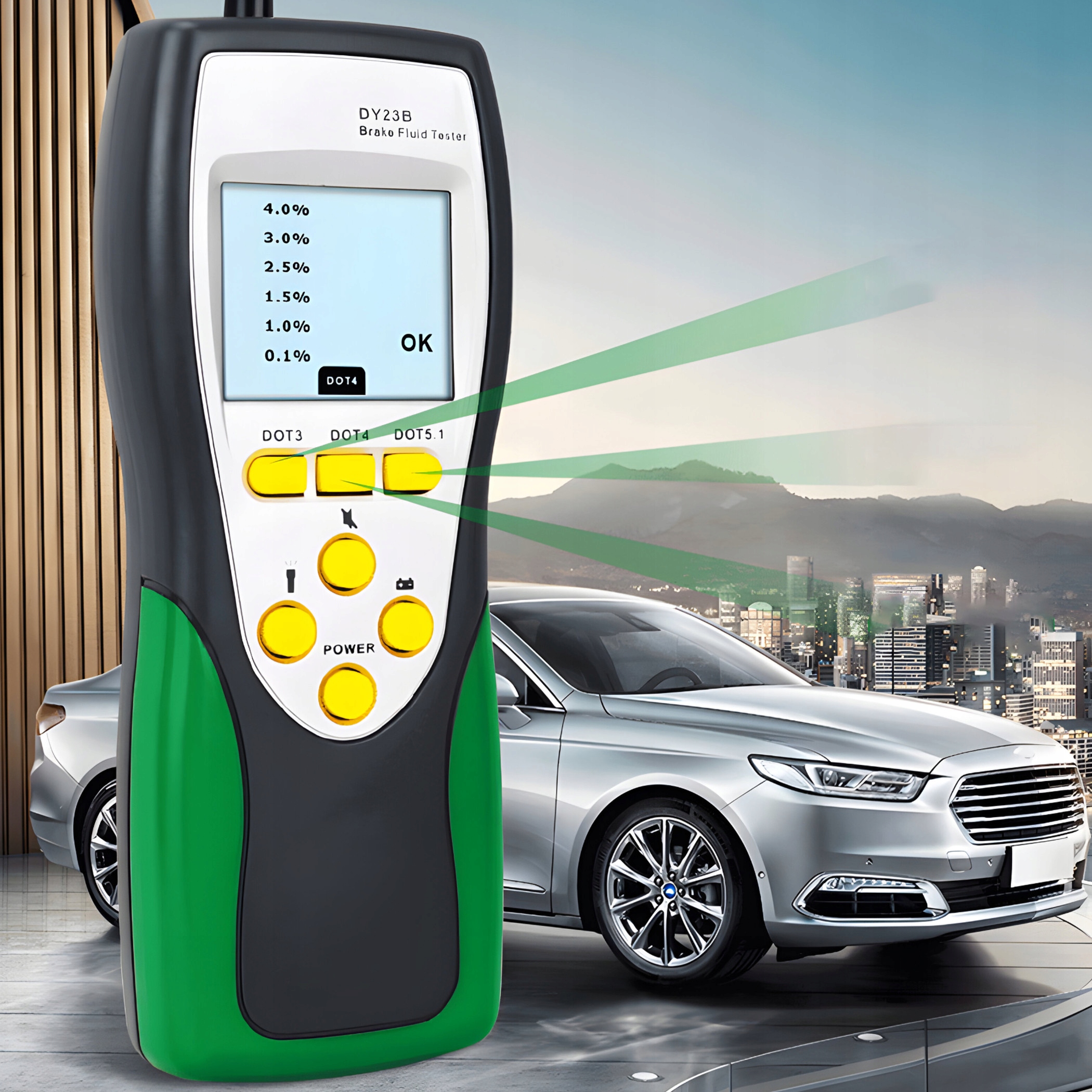 TESTER PŁYNU HAMULCOWEGO CYFROWY LCD DOT 3 4 5 MIERNIK Z SONDĄ UNIWERSALNY Marka Retoo