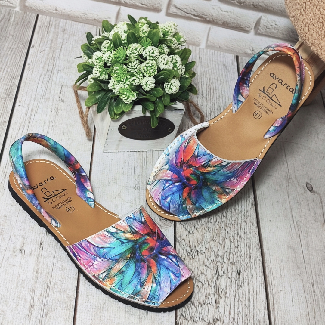 HISZPAŃSKIE SKÓRZANE SANDAŁY DAMSKIE AVARCASY - 42 Płeć kobieta