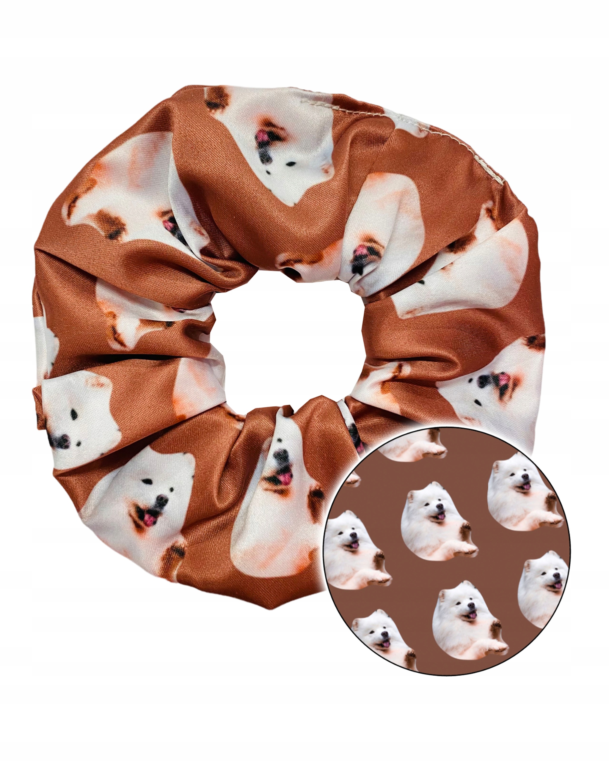 

Scrunchie Samoyedem z Psem Gumka włosów