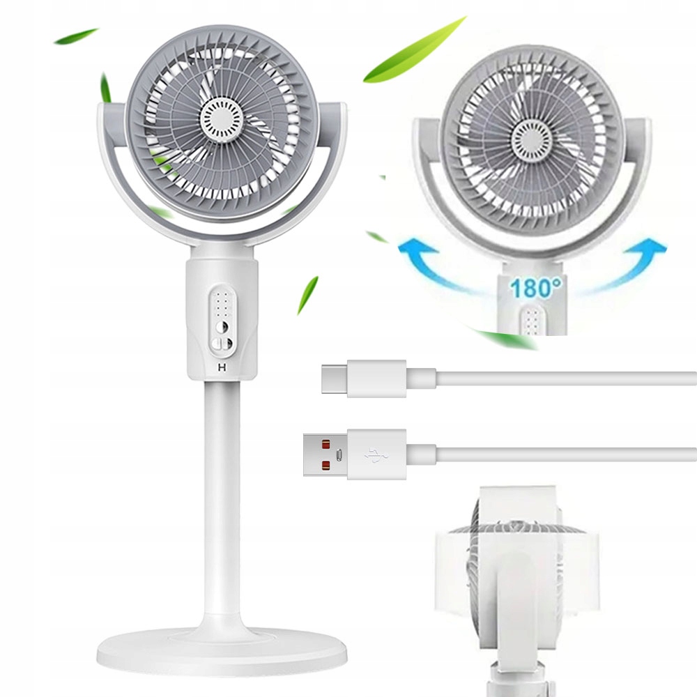 Stojanový ventilátor do studentského pokoje Silný 50W Tři výšky