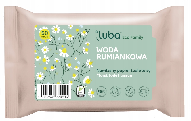 

Luba Eco nawilżany papier toaletowy Rumianek 50szt
