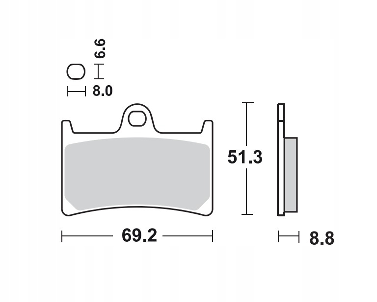 Klocki hamulcowe TRW MCB611 Yamaha