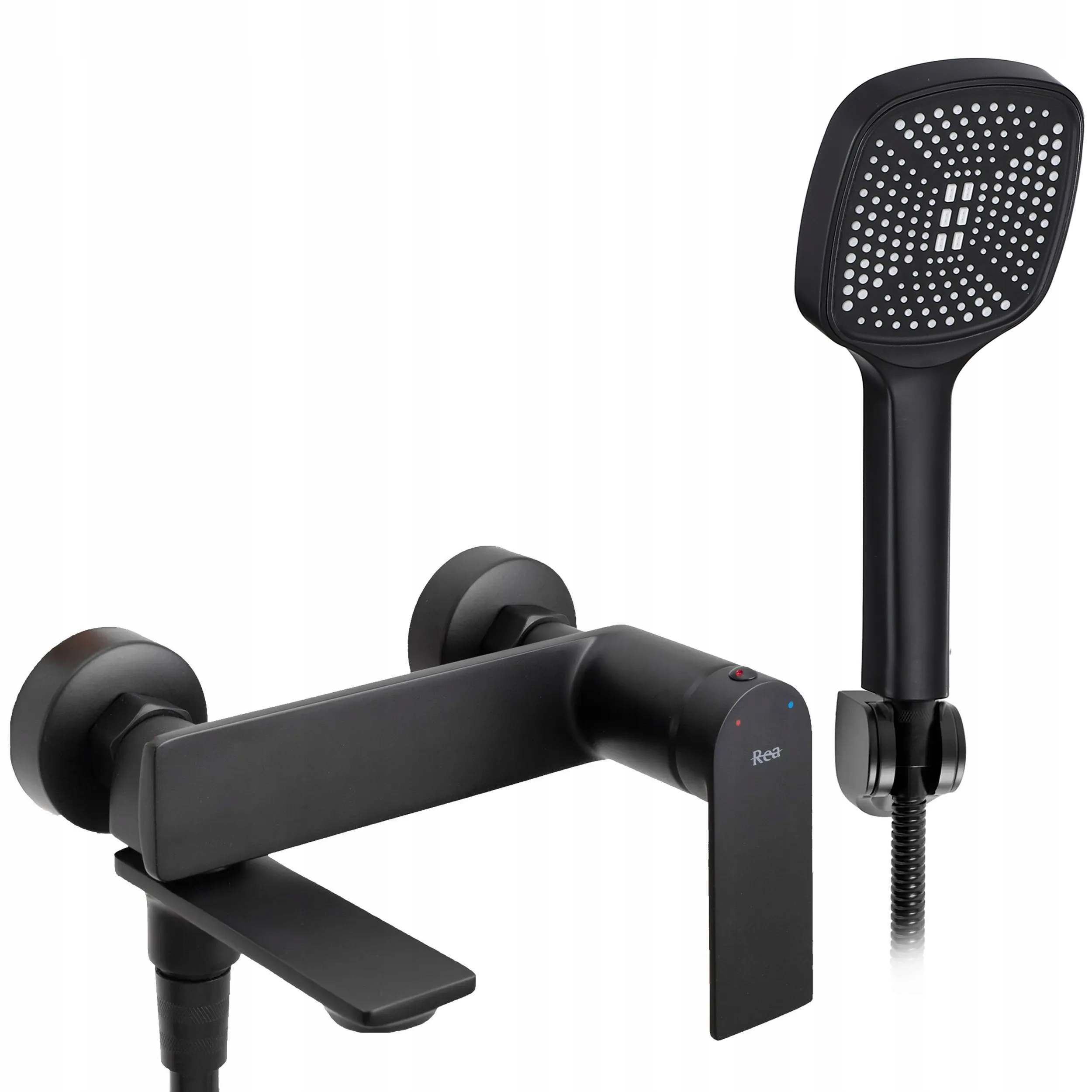 Nástenná vaňová batéria Rea Storm Čierna sprchová