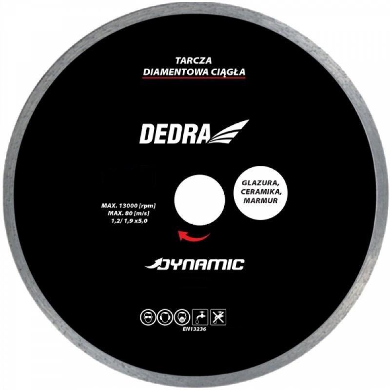 

Dedra HP2102 Tarcza Diamentowa do Glazury 125/22,2